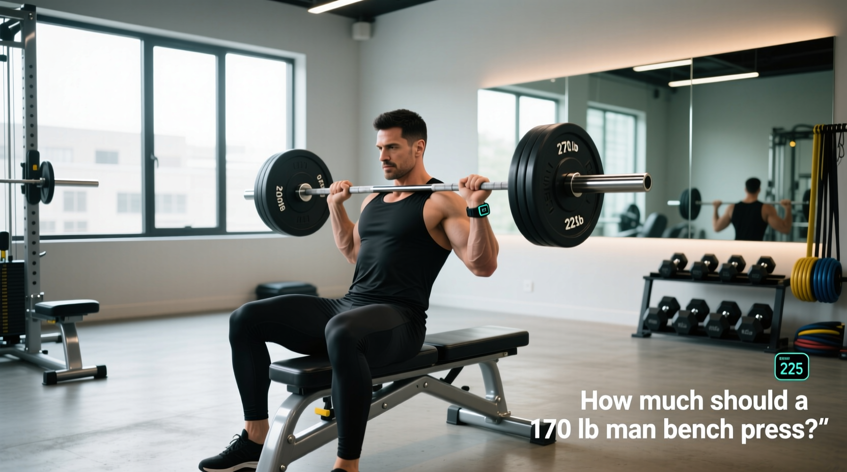 bench press standards for 170 lb men