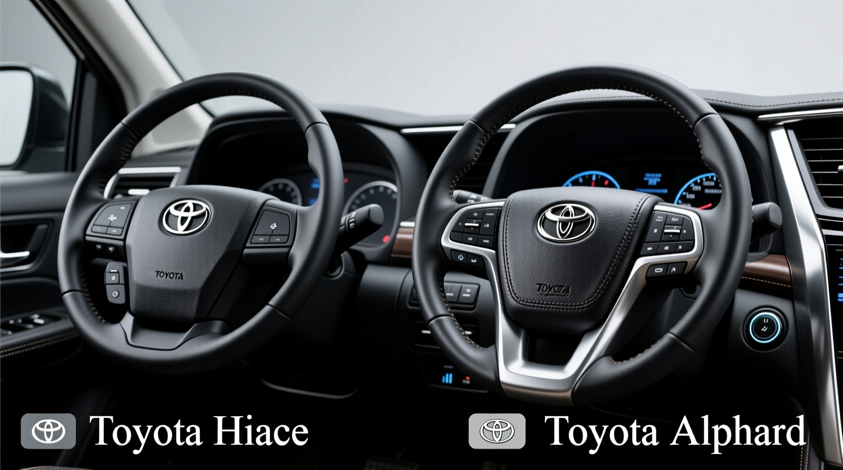 hiace vs alphard steering wheel