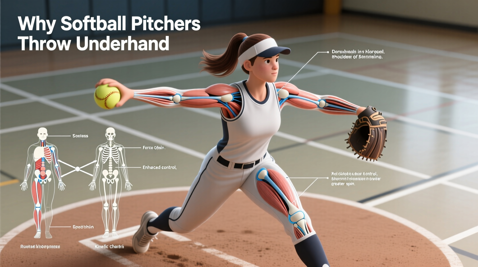 why softball pitchers throw underhand rules technique