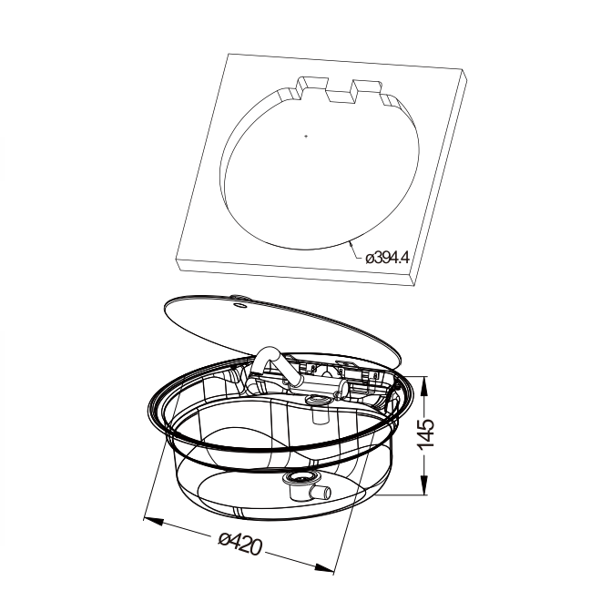 高品质的厨房水槽不锈钢洗手盆水槽圆碗水槽rv
