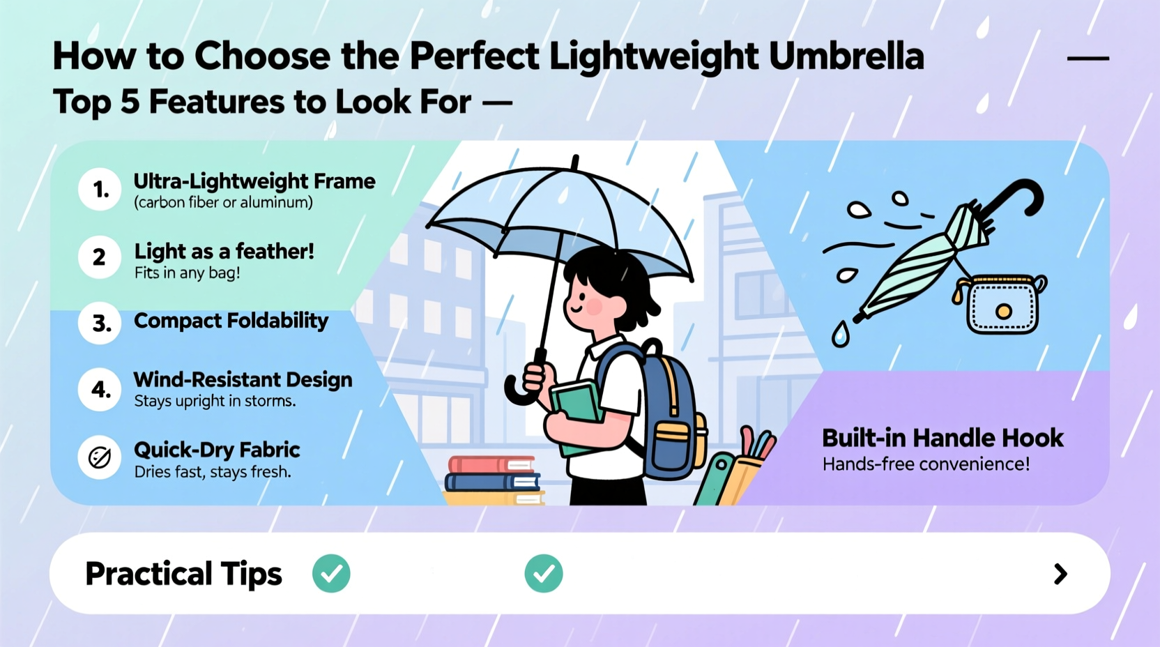 how to choose the perfect lightweight umbrella for students practical tips and top features to look for
