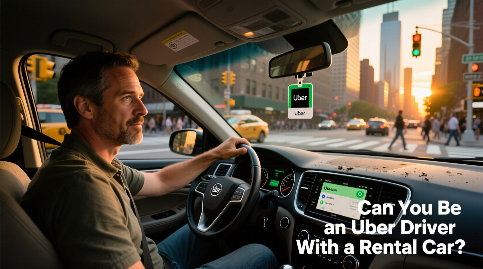 can you be an uber driver with a rental car