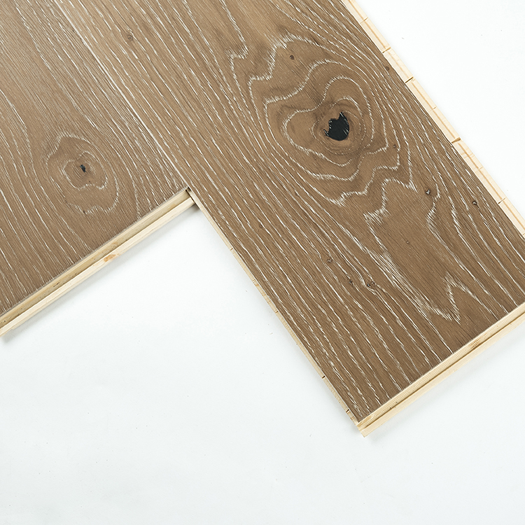 European oak waterborne glaze cured finish multilayer  oak engineered wood flooring