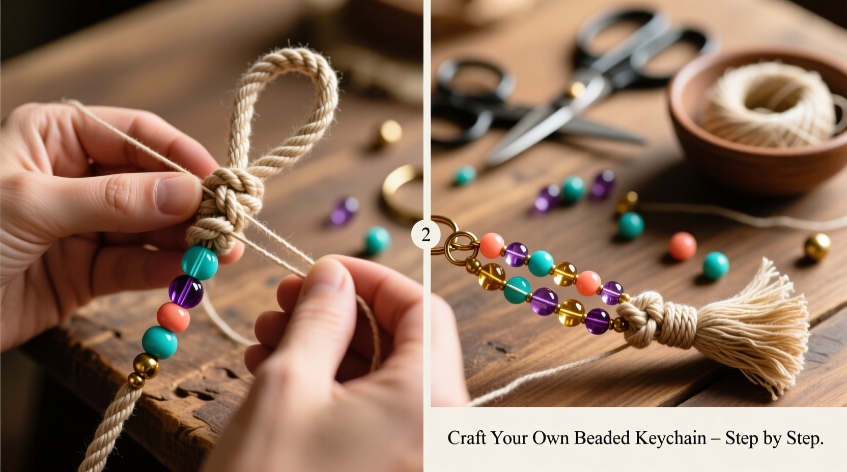 crafting your own beaded rope keychain a step by step creative guide