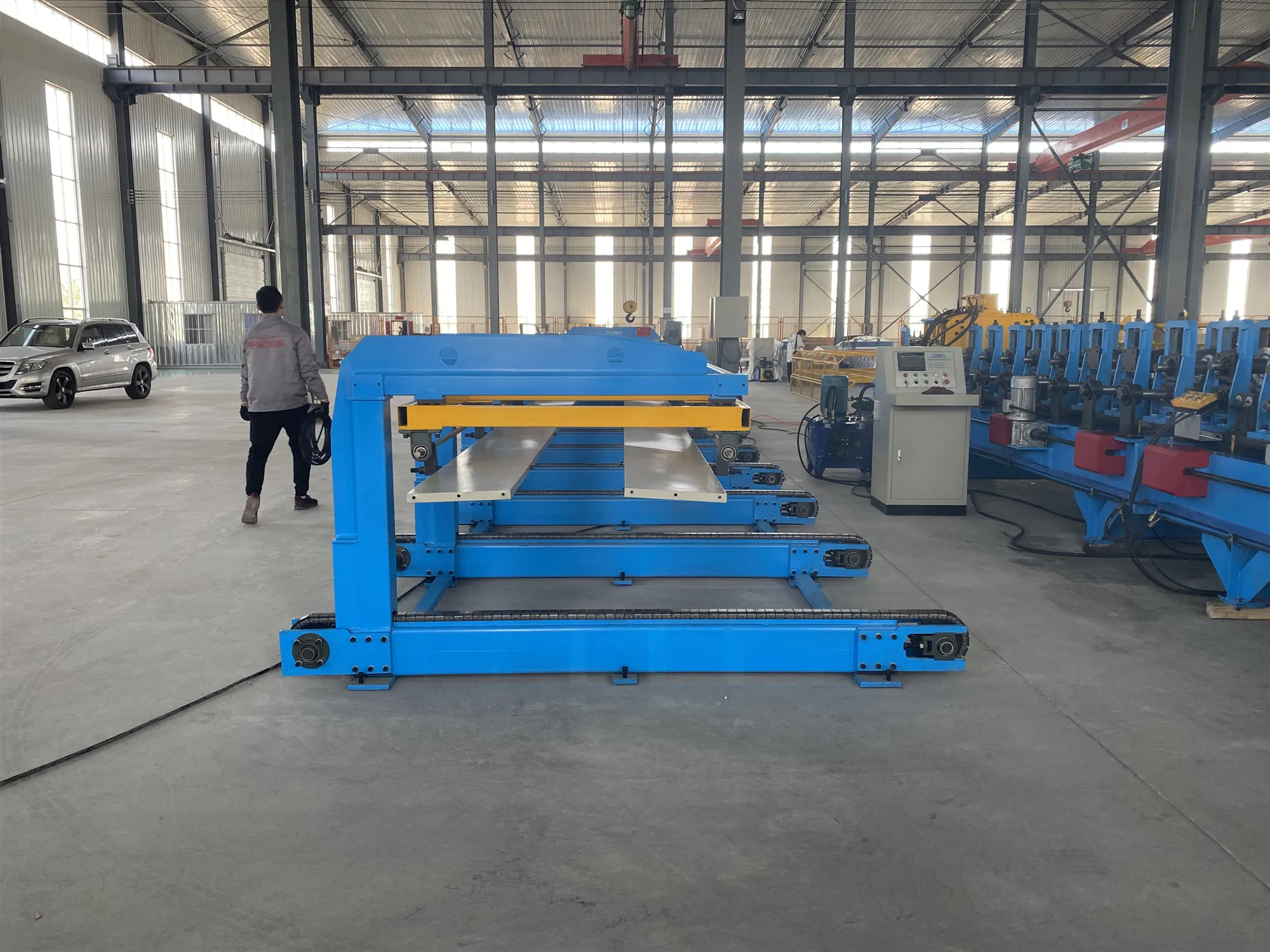 Auto stacker for steel roof panel roofing making machine