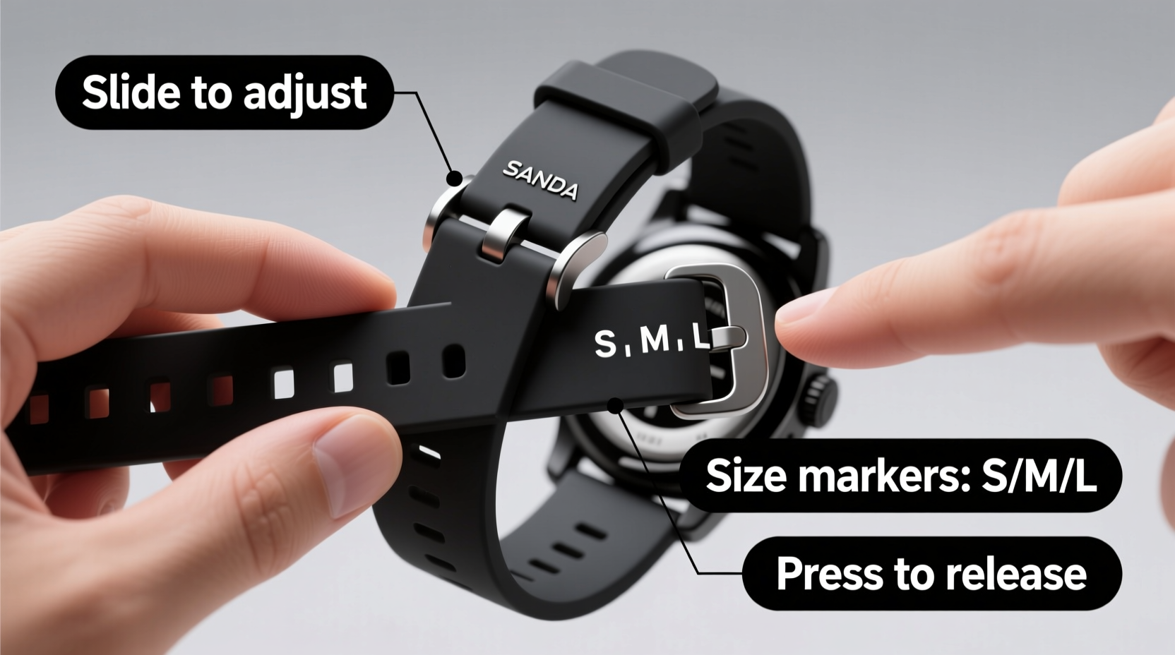 how to easily adjust and customize the band on your sanda sports watch for a comfortable fit