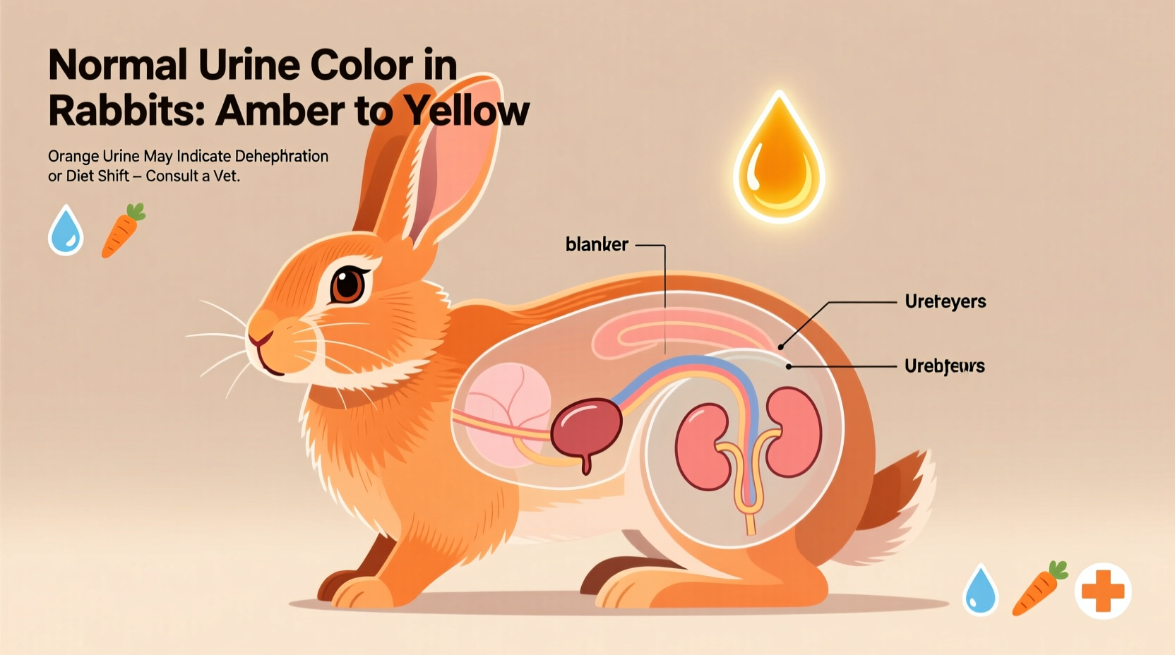 orange rabbit pee causes concerns whats normal