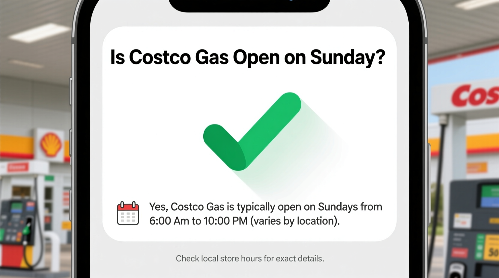 is costco gas open on sunday