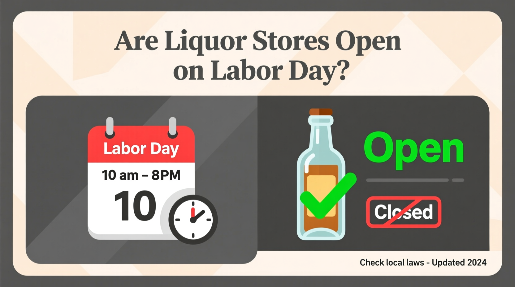 is liquor store open on labor day