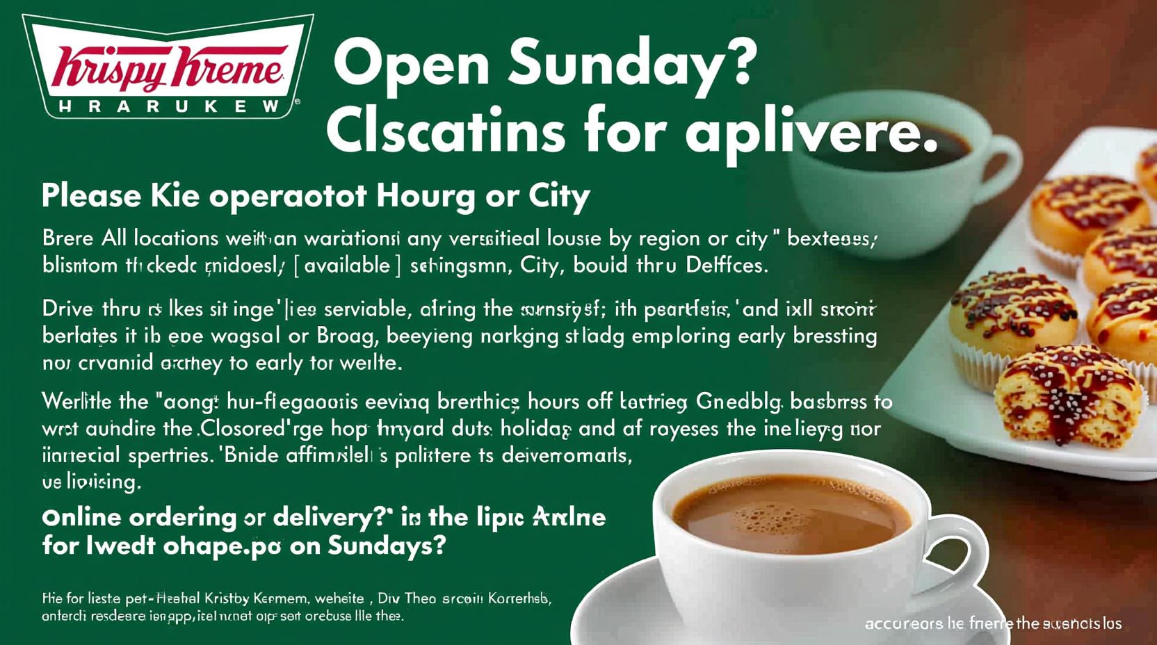 is krispy kreme open on sunday