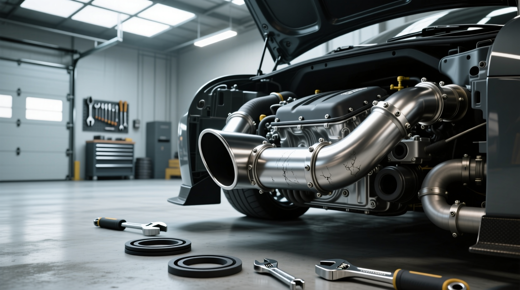 45° exhaust elbow guide fit, install choose right