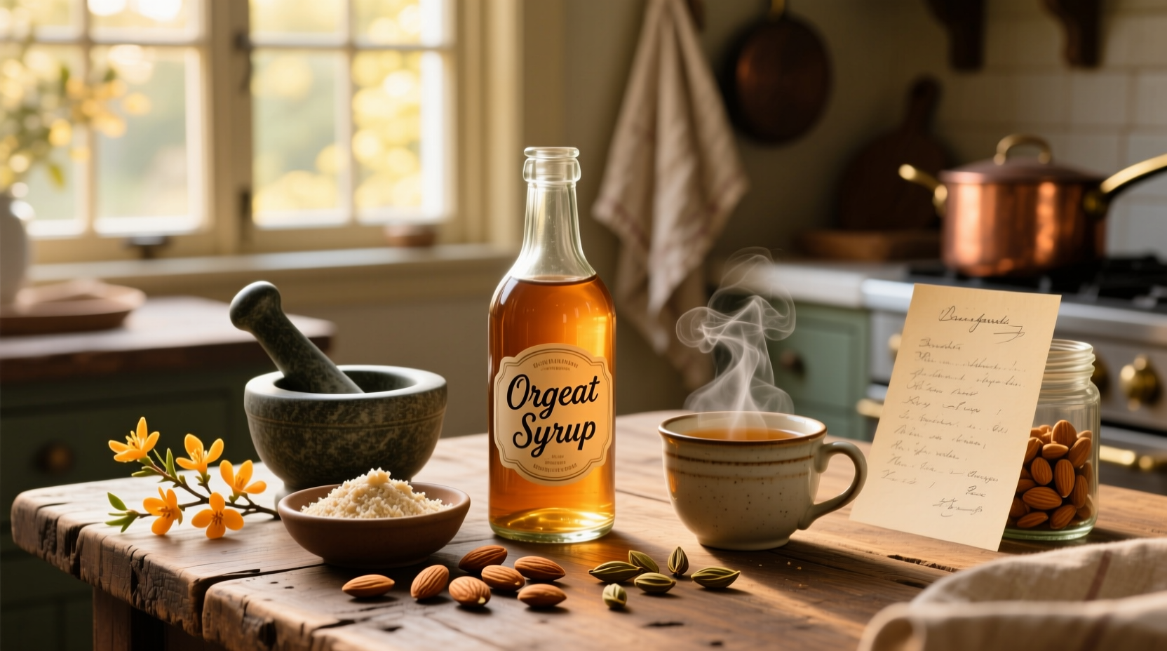 how to make orgeat recipe almond syrup for cocktails
