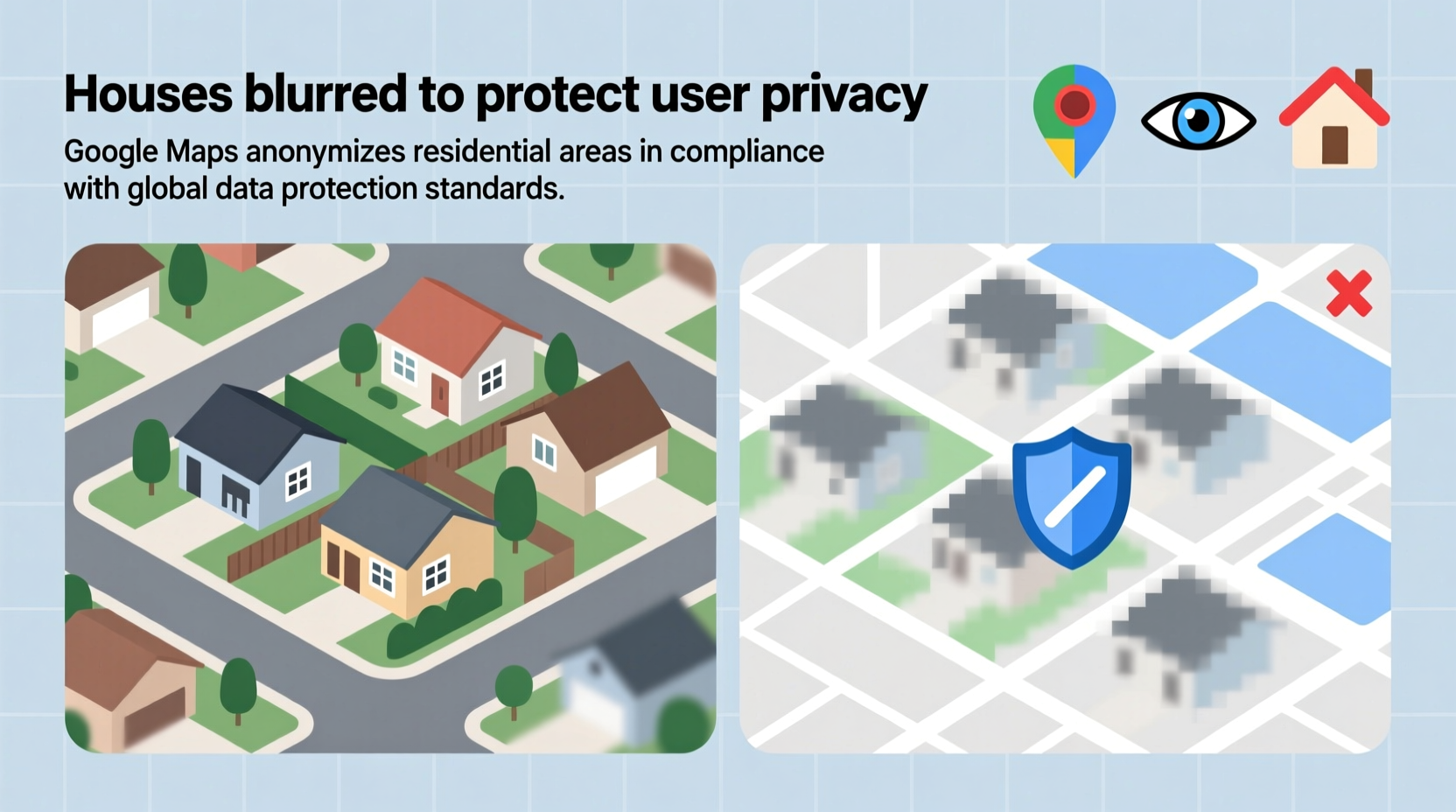 why are houses blurred on google maps privacy reasons