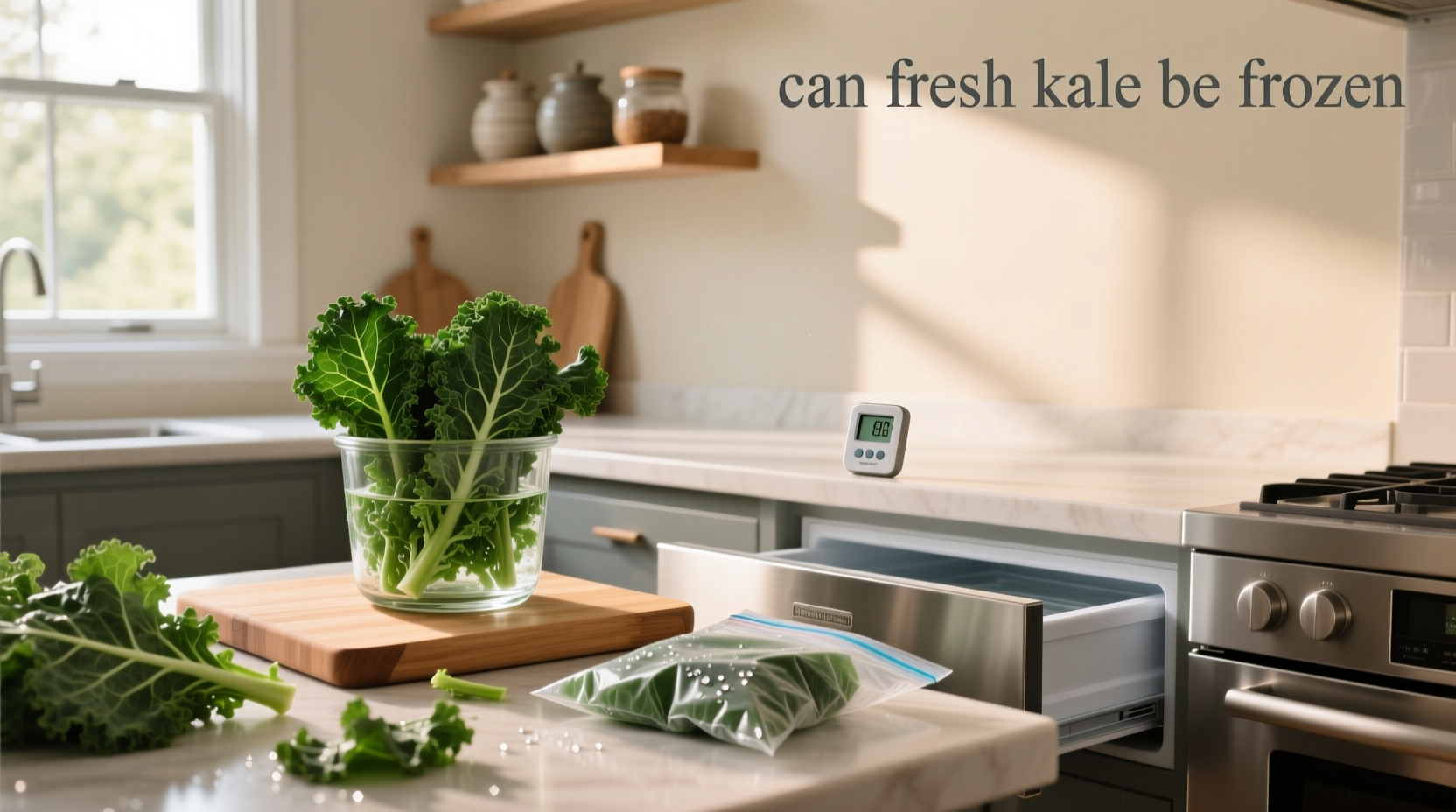 can fresh kale be frozen