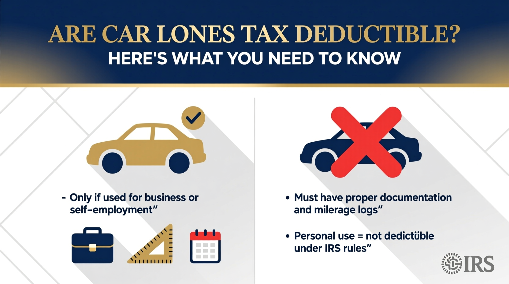 are car loans tax deductible