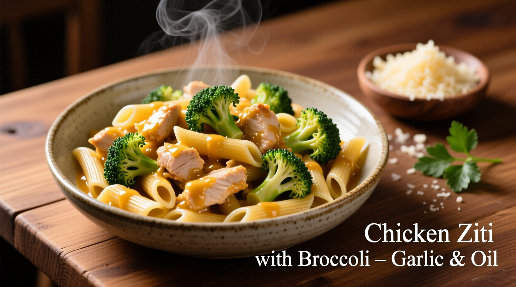 chicken ziti broccoli recipe garlic and oil