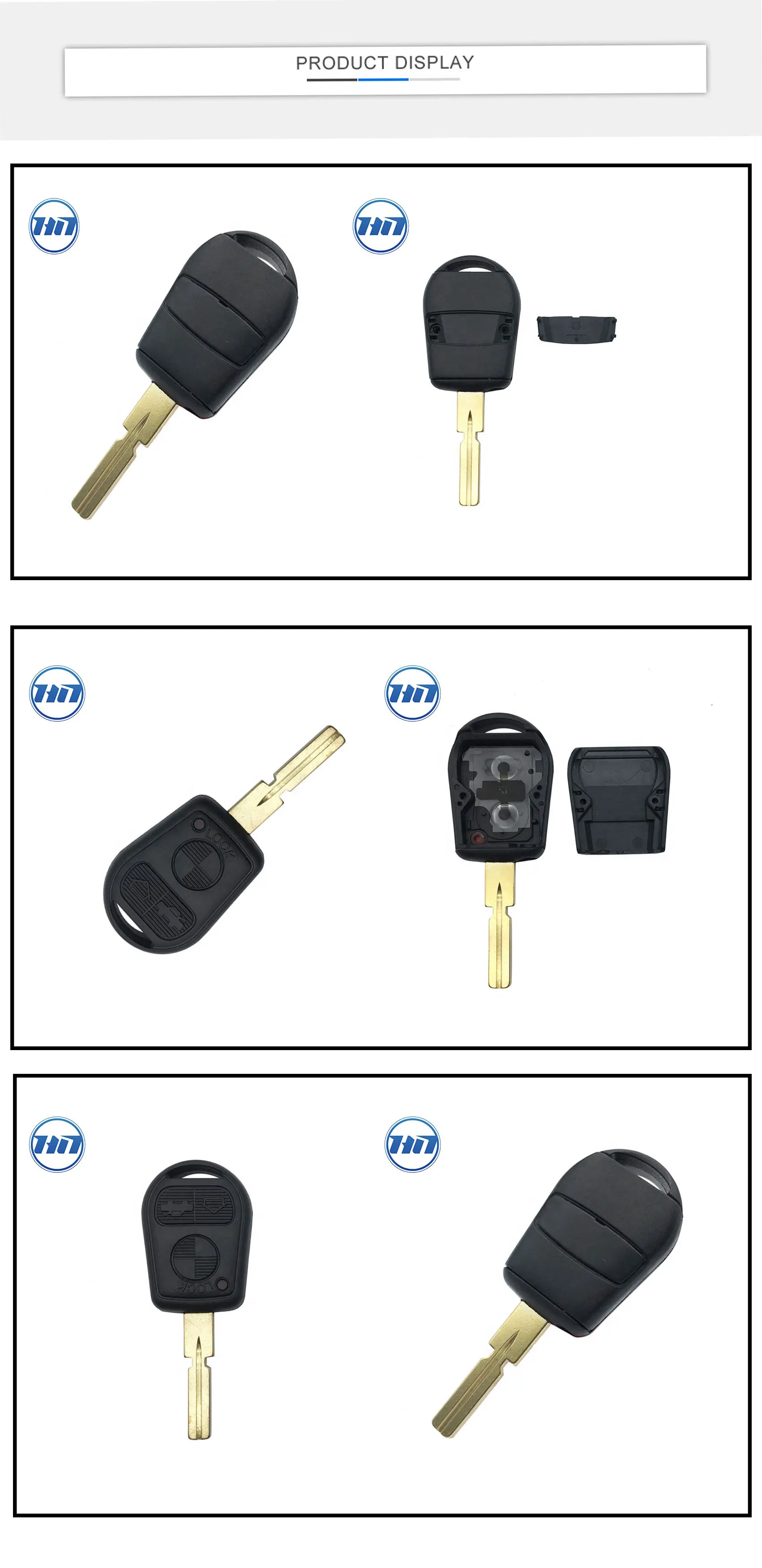 Excellent 3 button head key shell cover For  E31 E32 E34 E36 E38 E39 E46 Z3 smart key