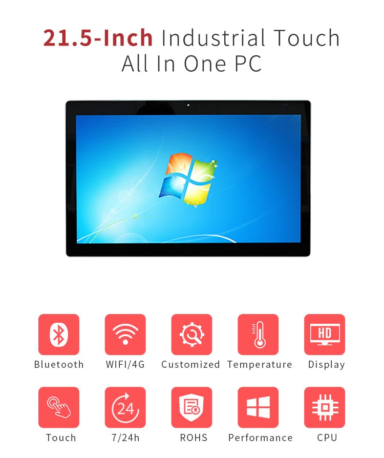 Touch tablet pc 21.5 inch touch screen wholesale industrial  all in one pc with J1900