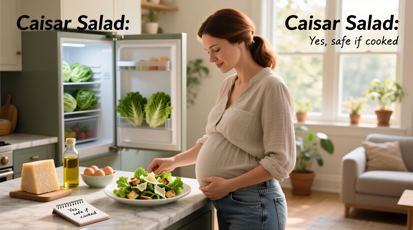 can you eat caesar salad while pregnant