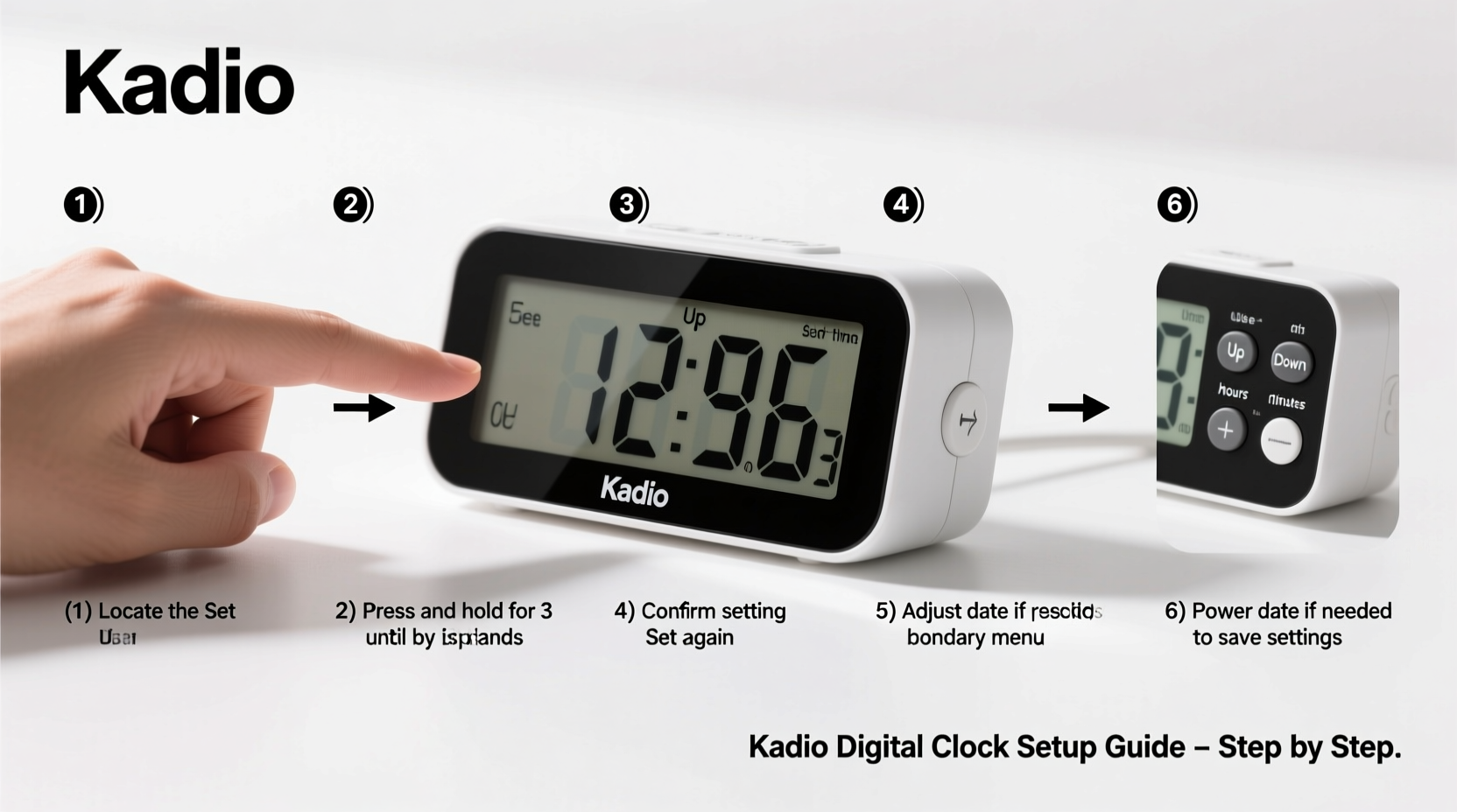 step by step guide to setting your kadio digital clock accurately and easily