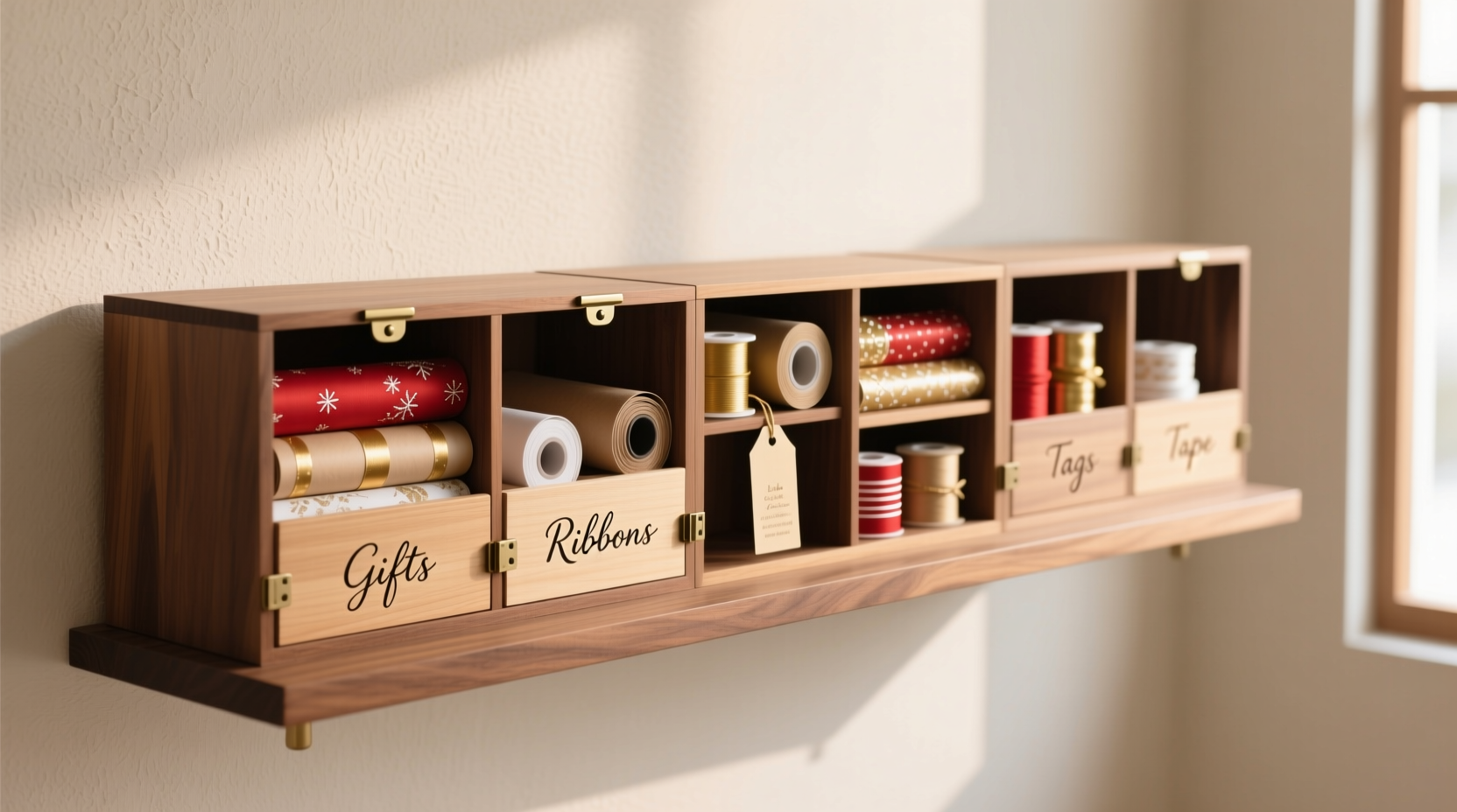 clever gift wrapping container ideas for organized storage