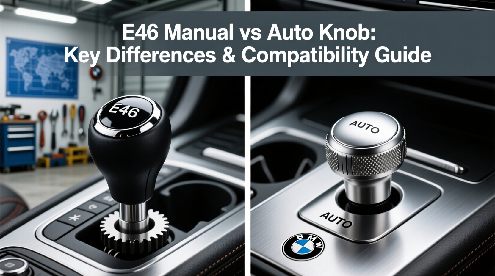 e46 manual vs auto knob