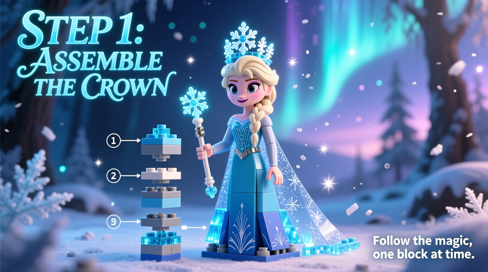 step by step guide to assembling frozen elsa building blocks for a magical experience