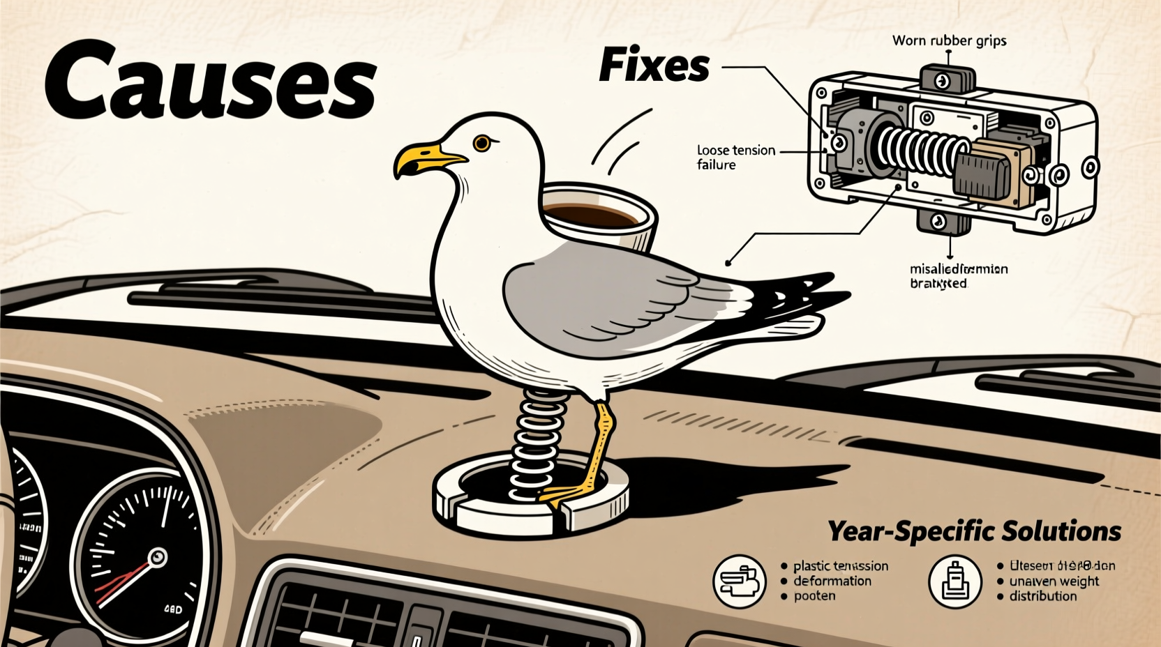 seagull cup holder wobble