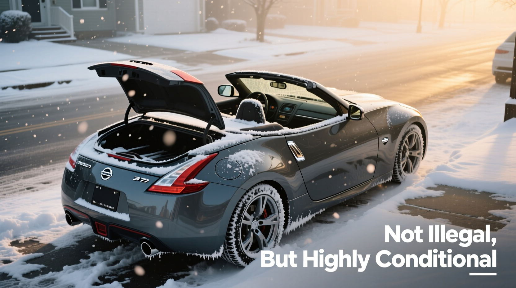 370z winter top down legality