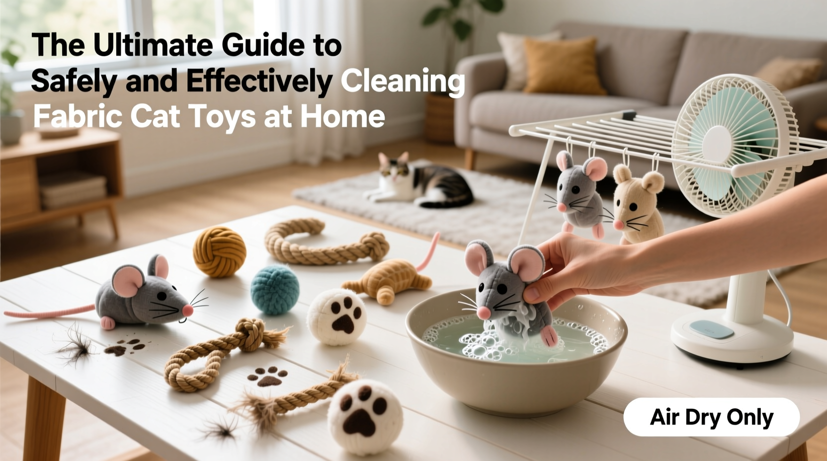 the ultimate guide to safely and effectively cleaning fabric cat toys at home
