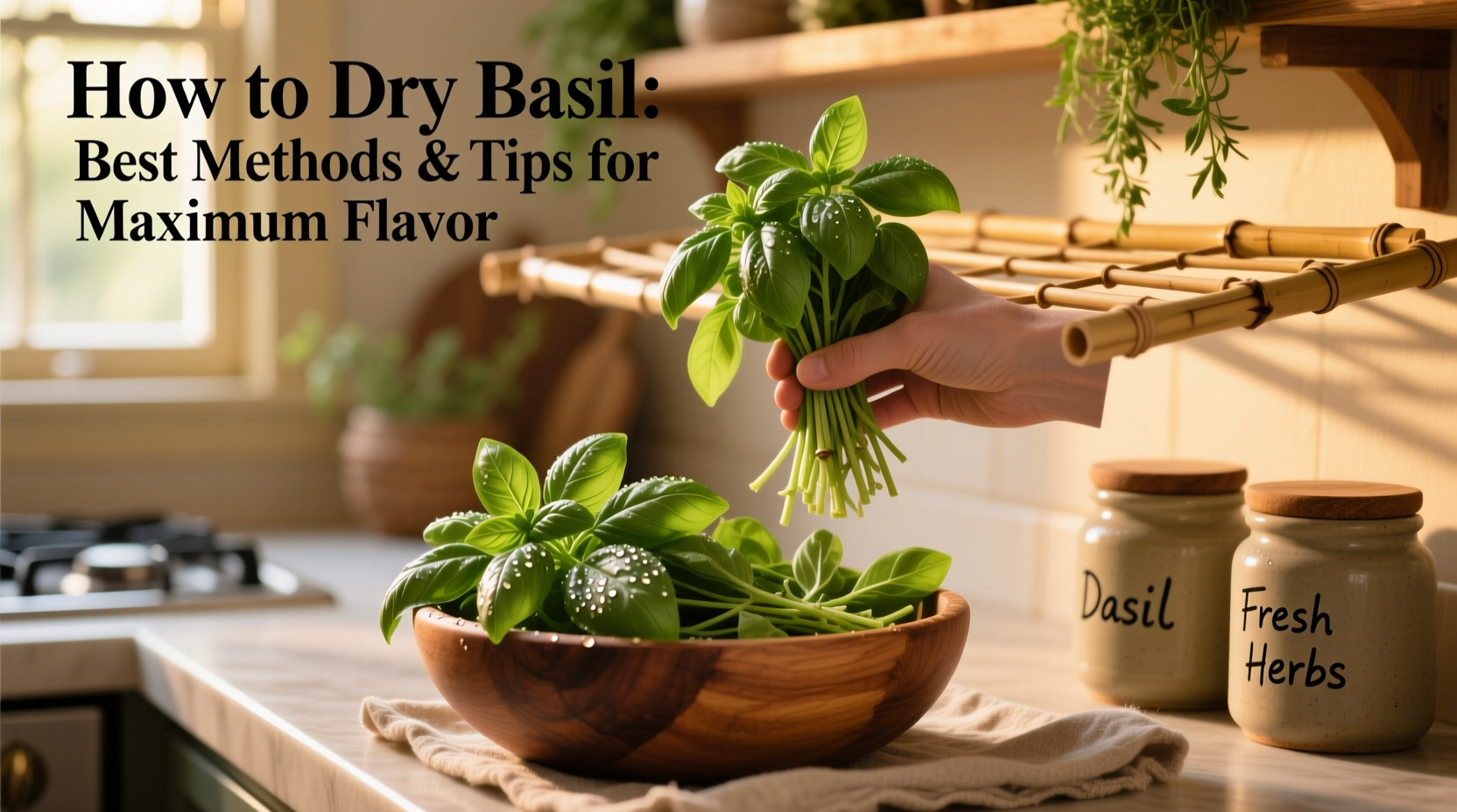 how to dry basil
