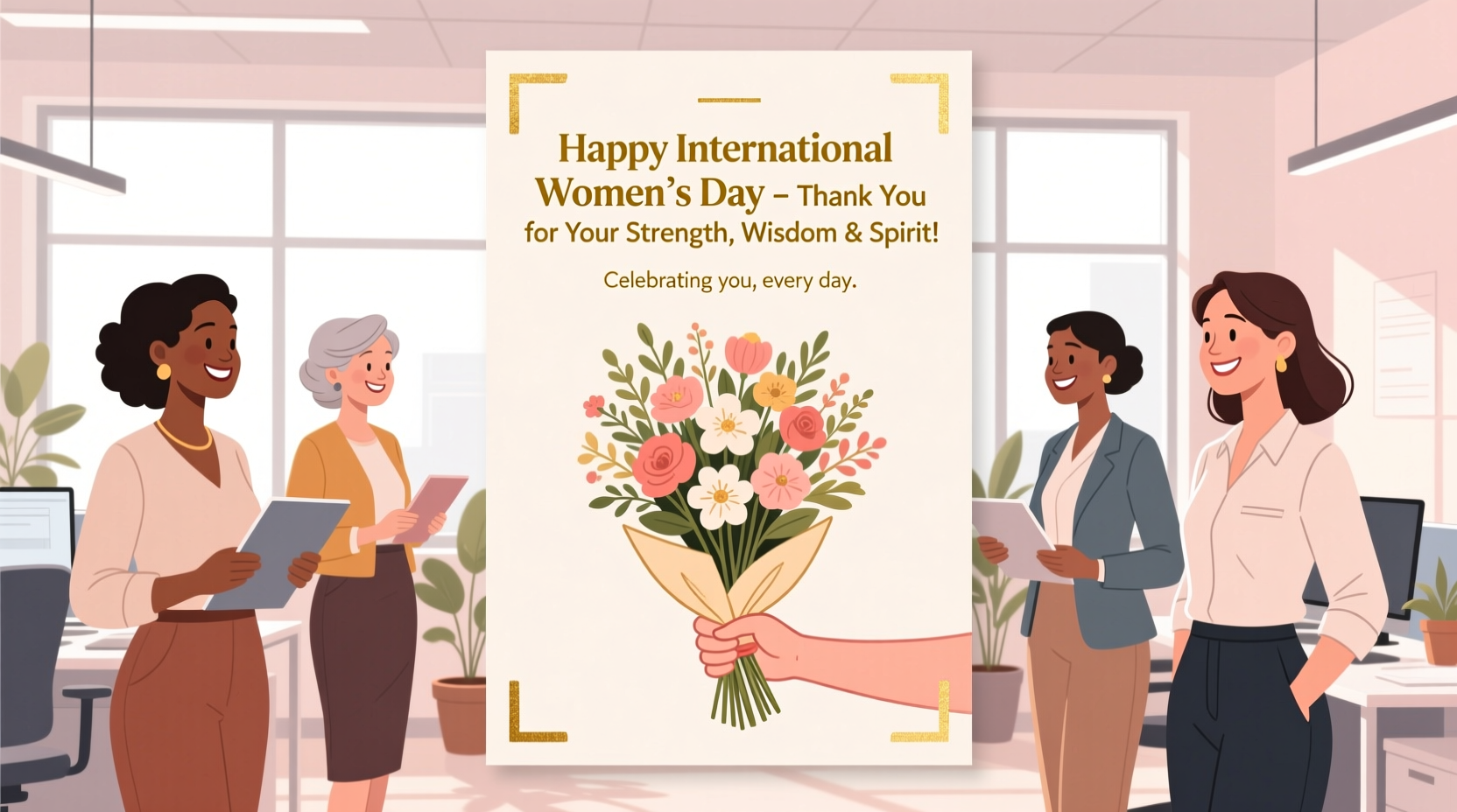womens day messages for office colleagues