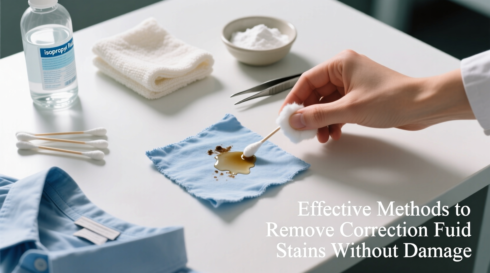 effective methods to remove correction fluid stains from clothes without damage