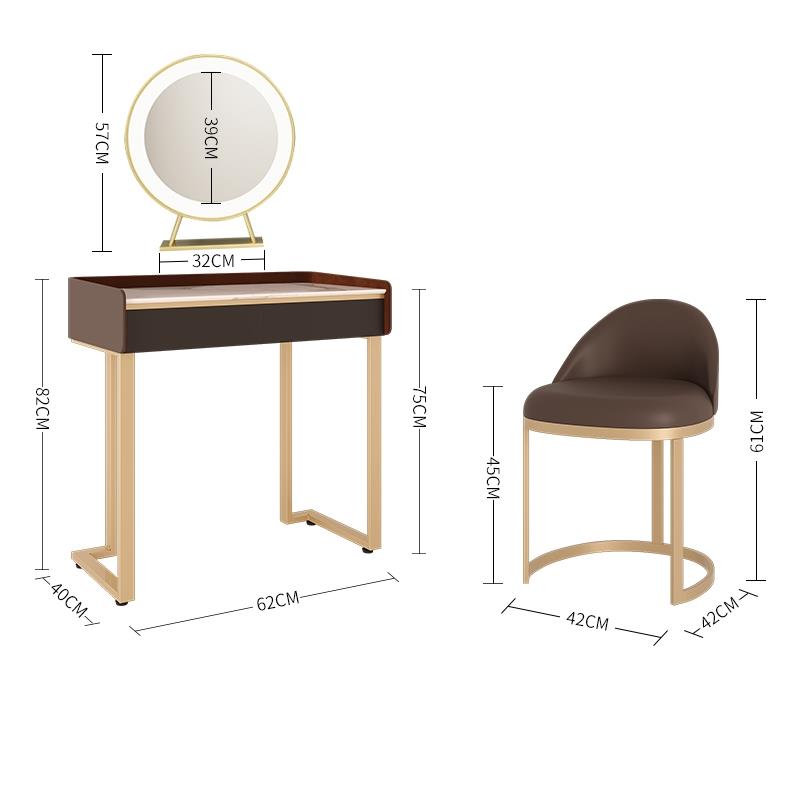 Nordic bedroom light luxury dresser modern high-end simple dressing table small family web celebrity ins makeup table