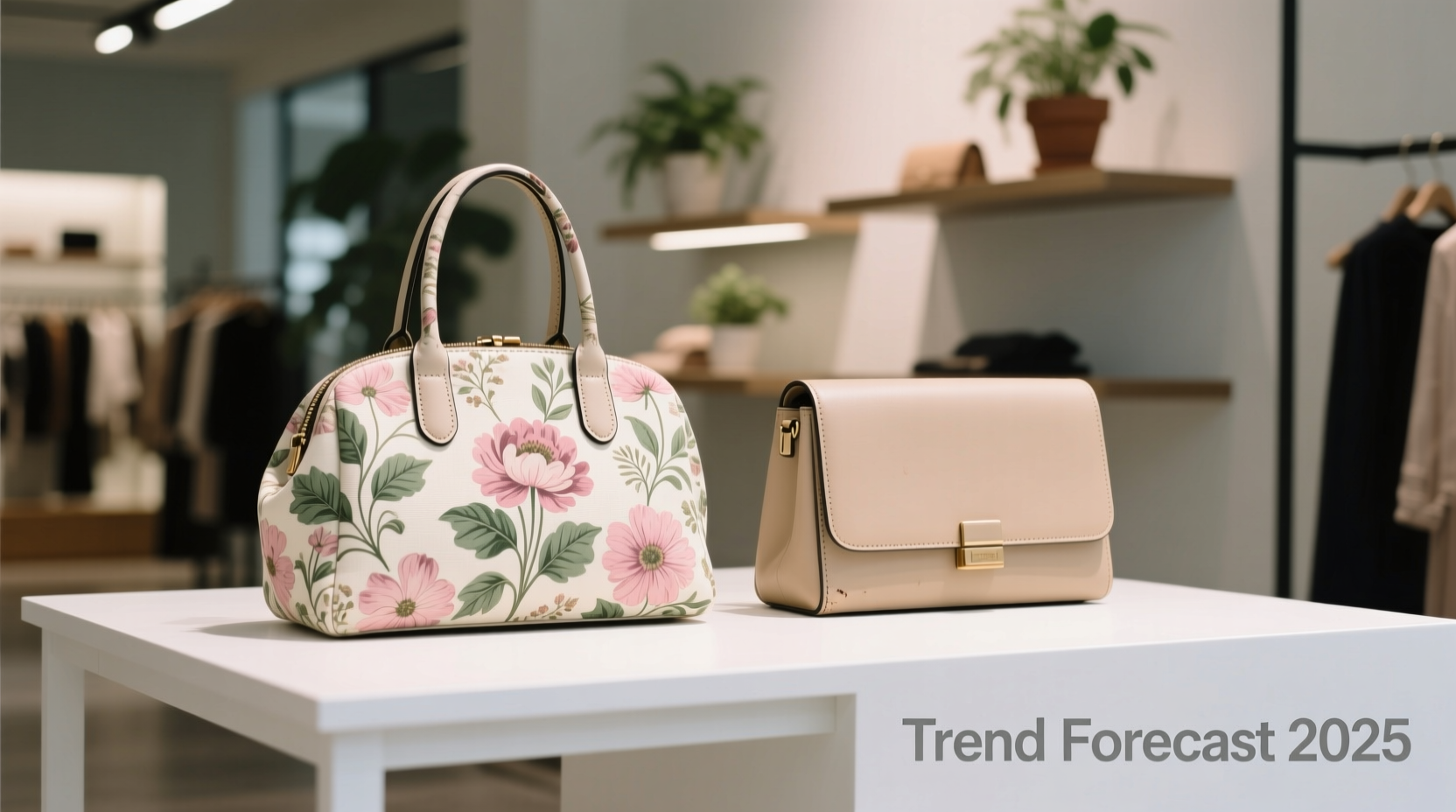 floral bag vs solid color bag are plain bags going out of style