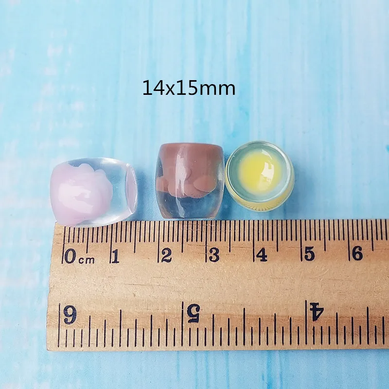 Key Chain Pendant Decoration Simulated Cute Cat Paw Coffee Cup Cabochons Resin Craft Embellishments For Phone Decoration