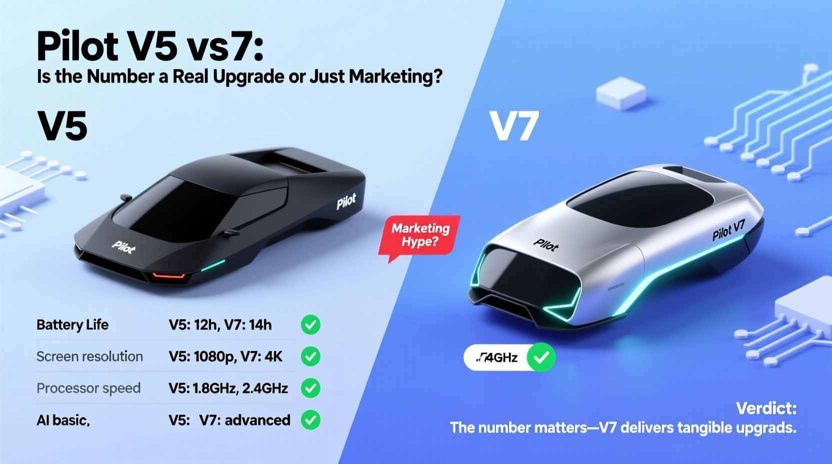 pilot v5 vs v7 does the number really make a difference or is it just marketing