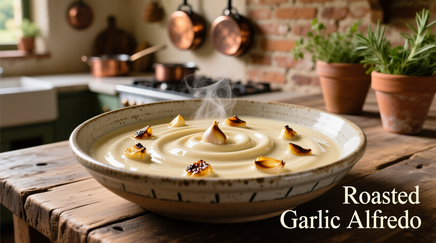 roasted garlic alfredo sauce