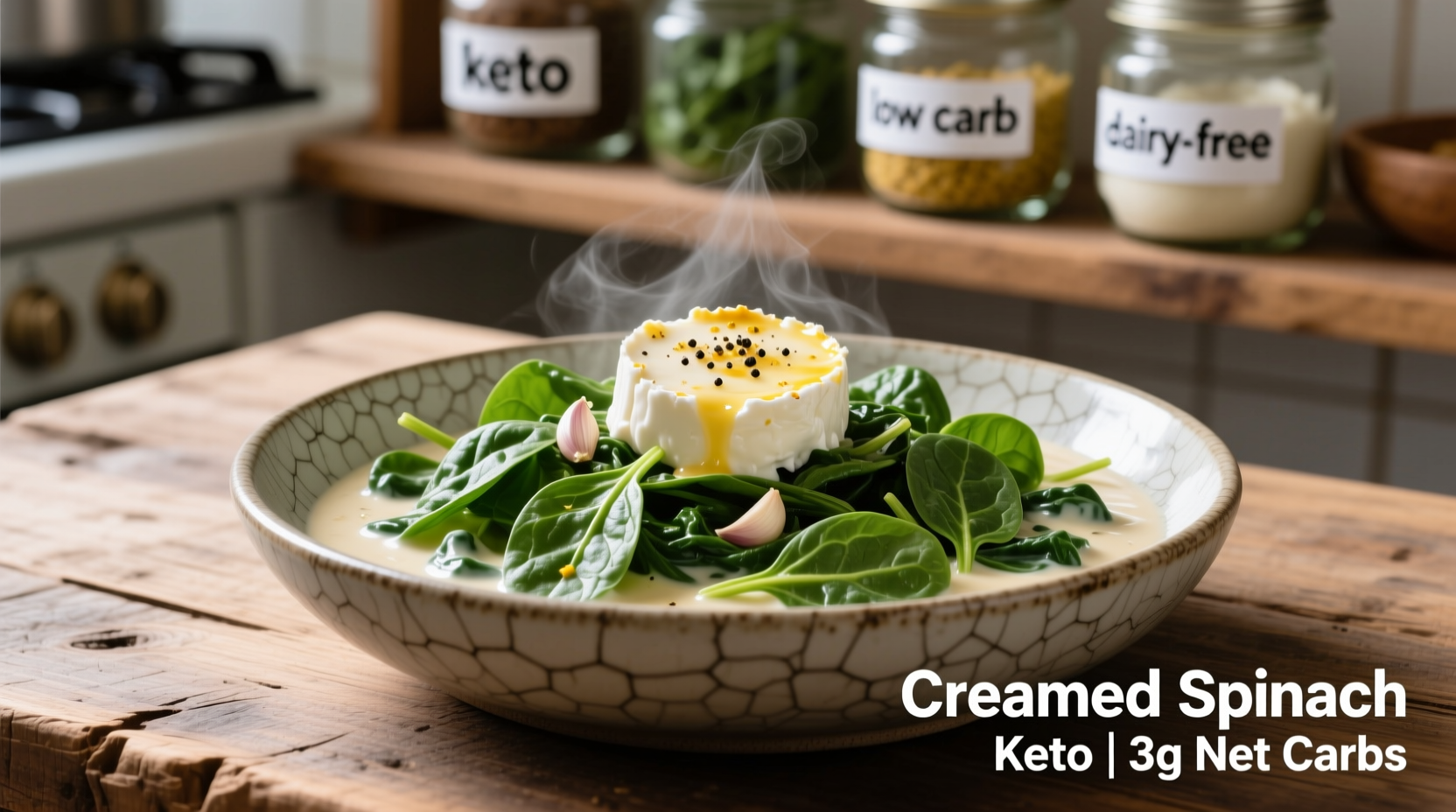 Keto Creamed Spinach: 4.2g Net Carbs Per Serving