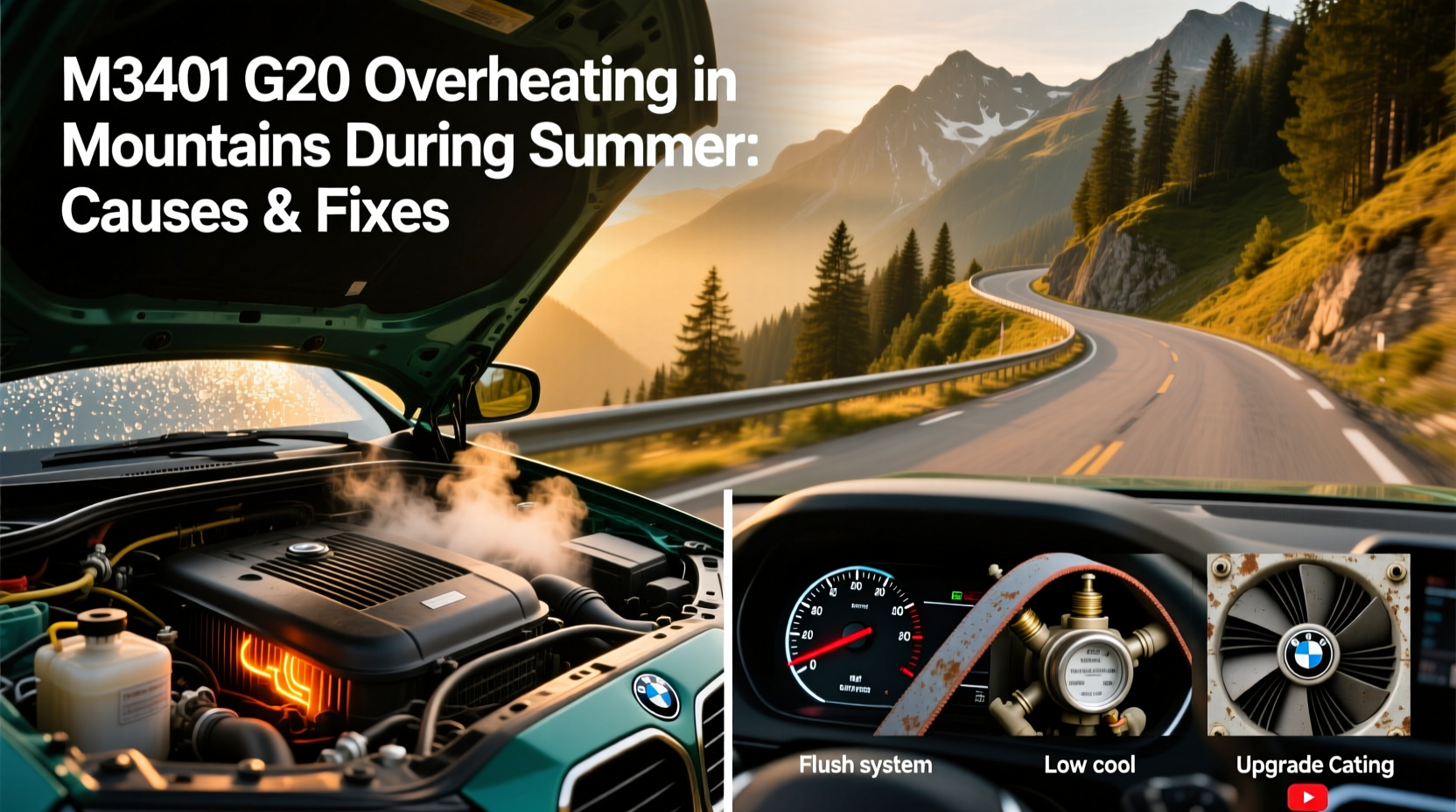 m340i g20 overheat mountain summer