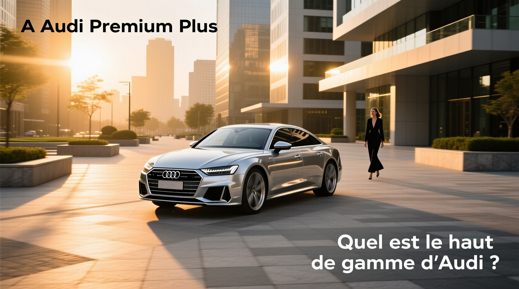 Audi Premium Plus interior with panoramic sunroof and digital cockpit display