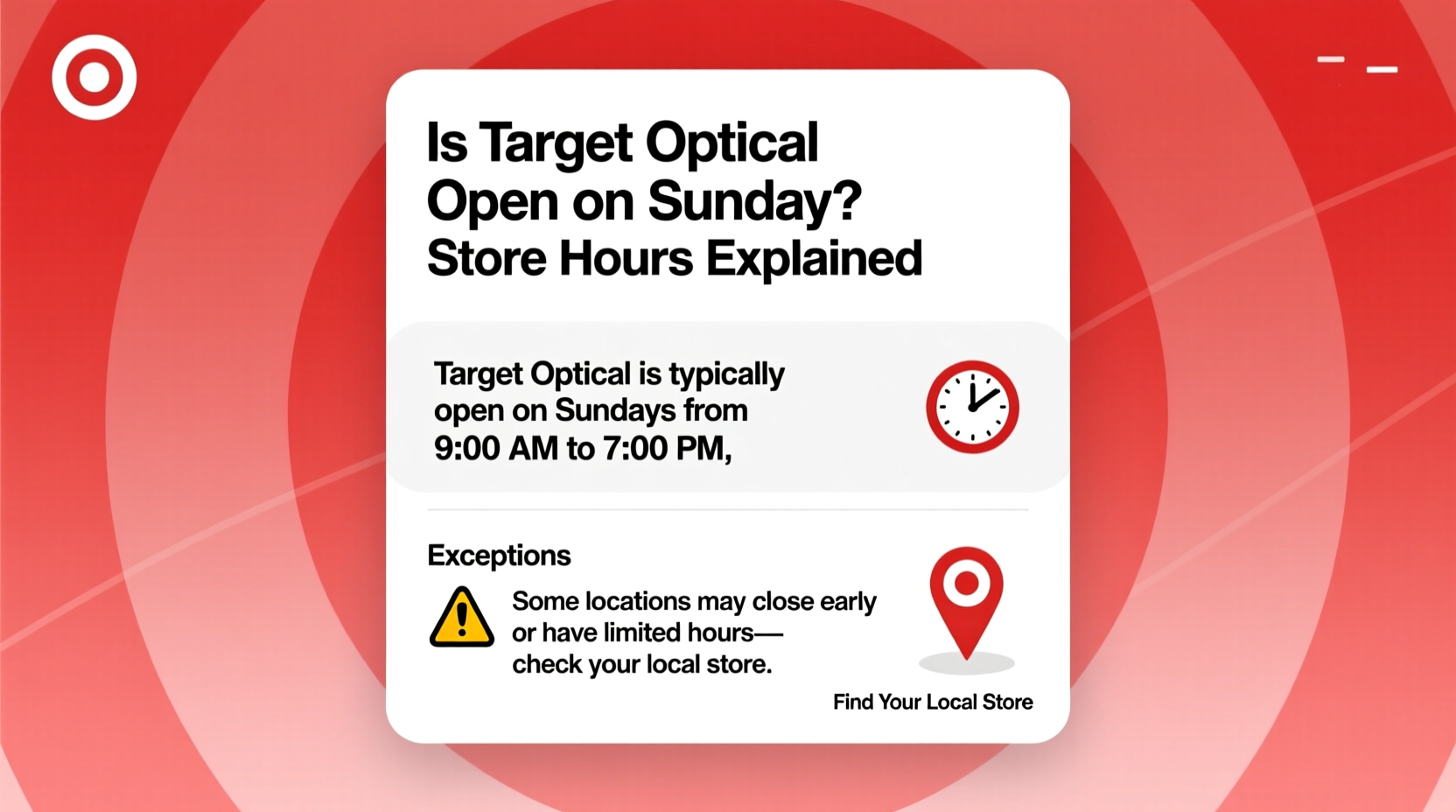 is target optical open on sunday