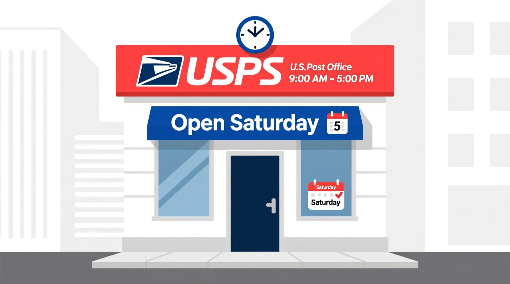 is us post office open on saturday