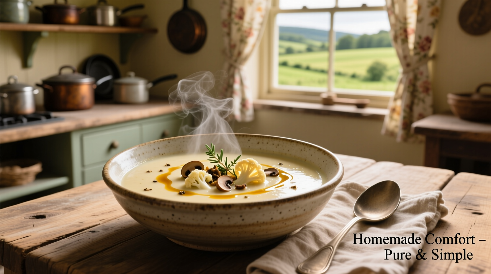 cauliflower mushroom soup