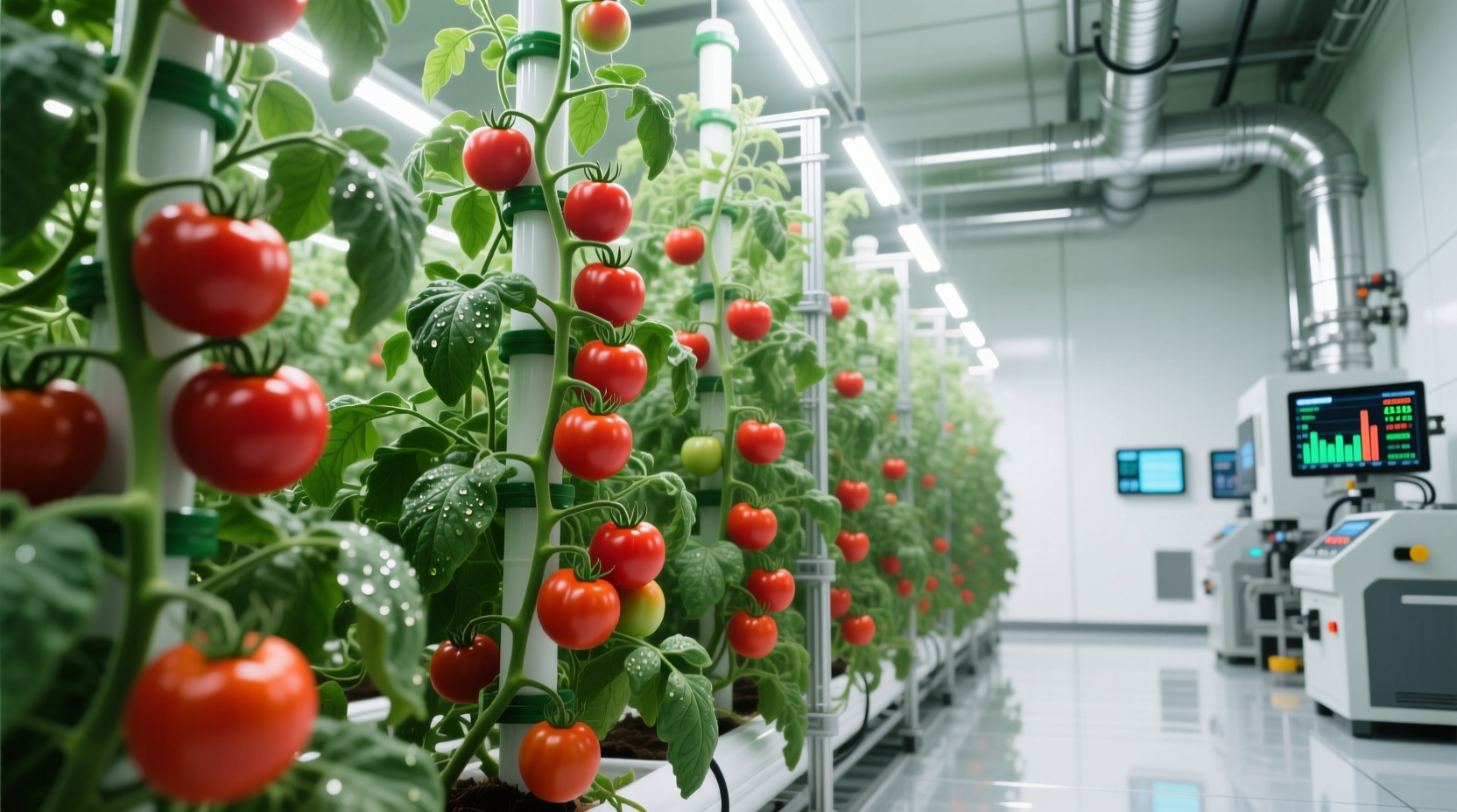 Tomato plants growing in Palworld farming facility