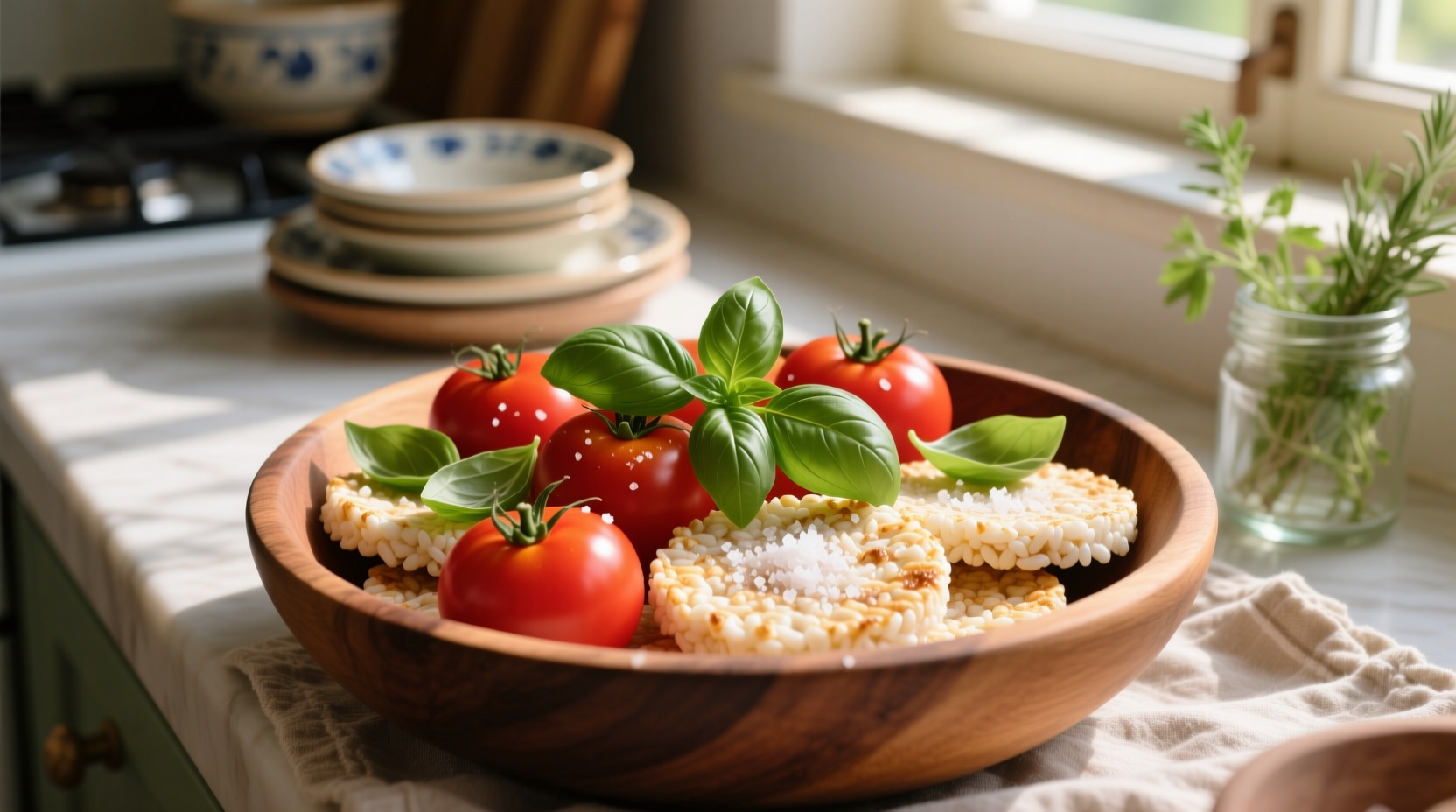 Perfect Tomato Basil Rice Cakes Recipe | Easy Homemade