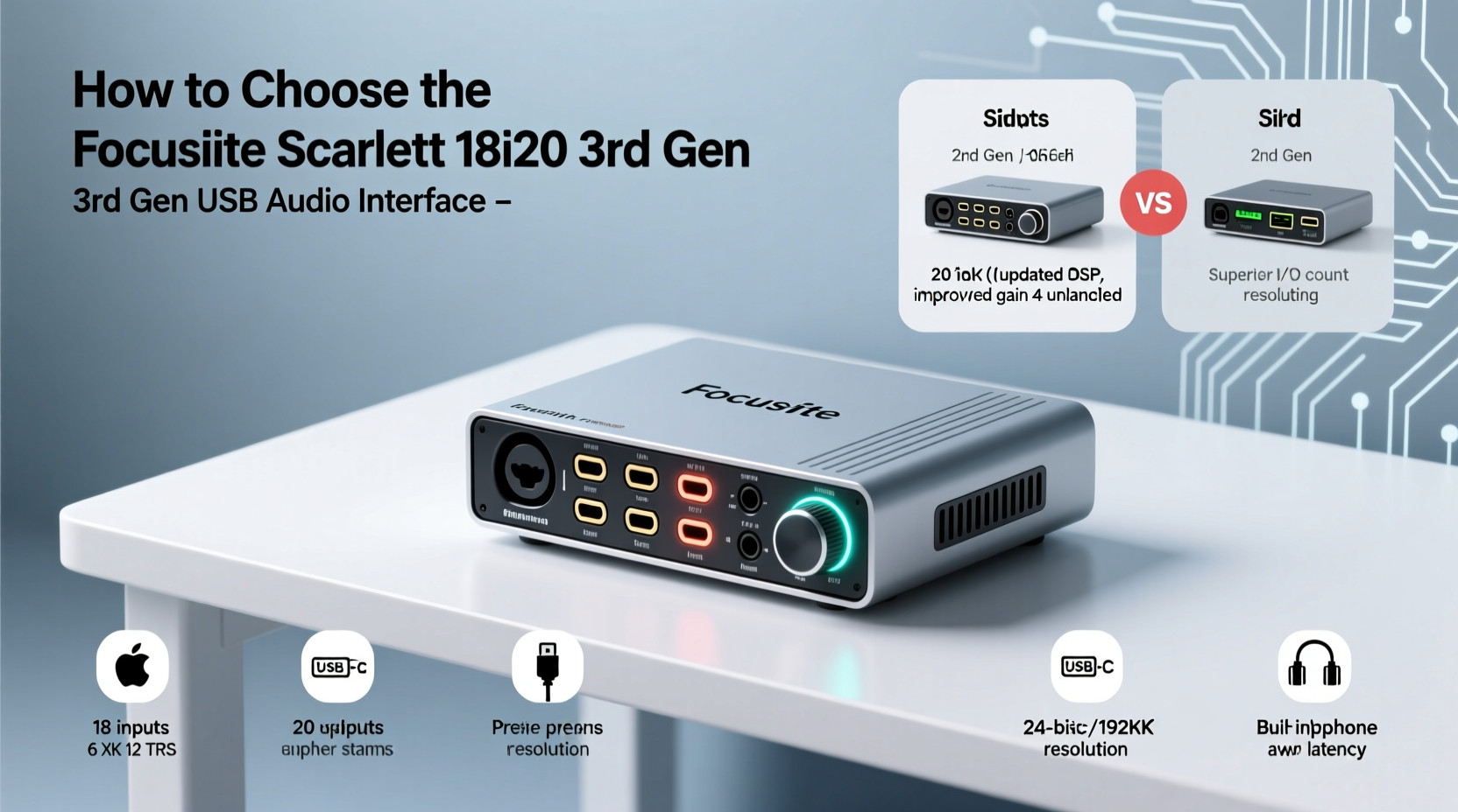 focusrite scarlett 18i20 3rd gen usb audio interface