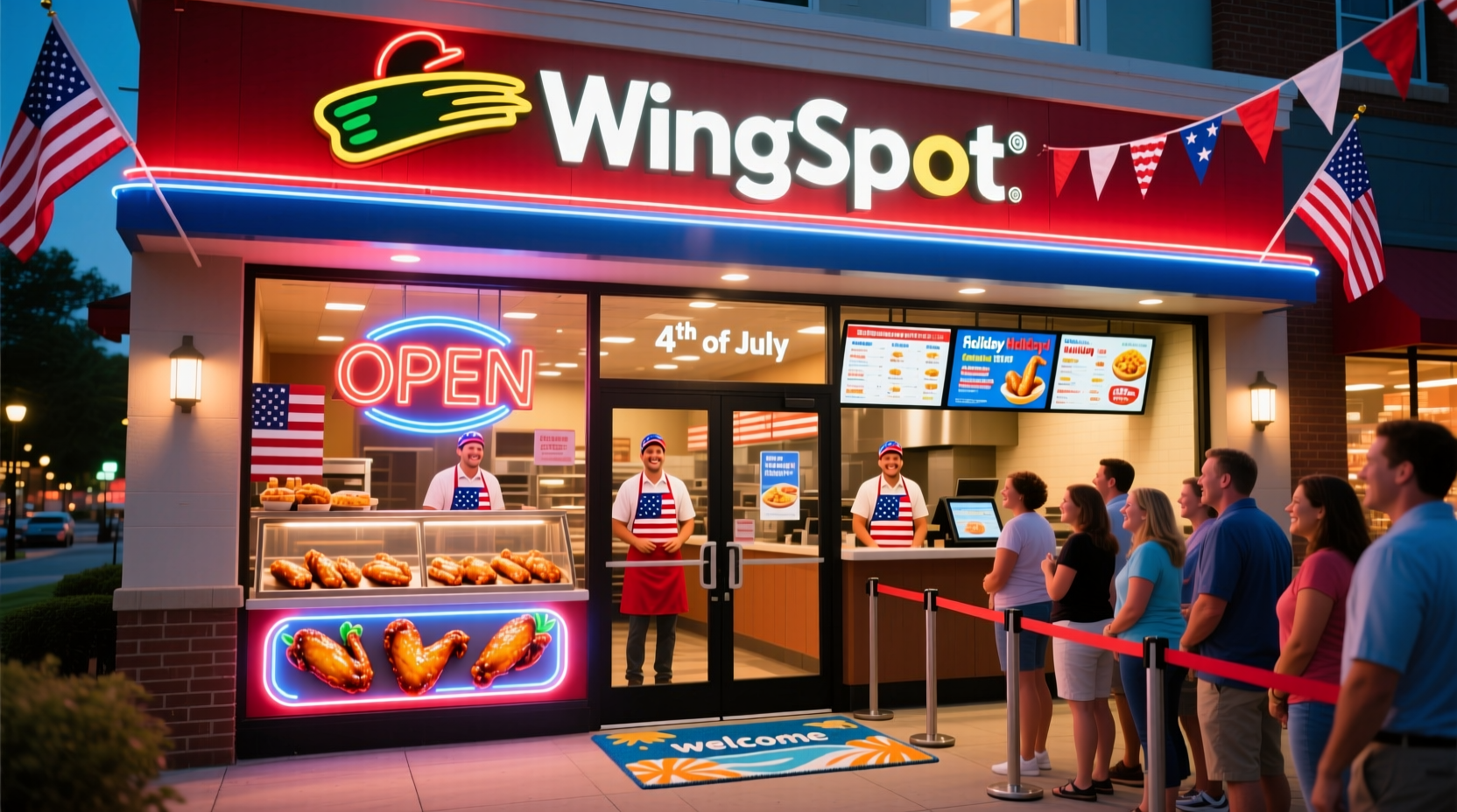 is wingstop open on 4th of july