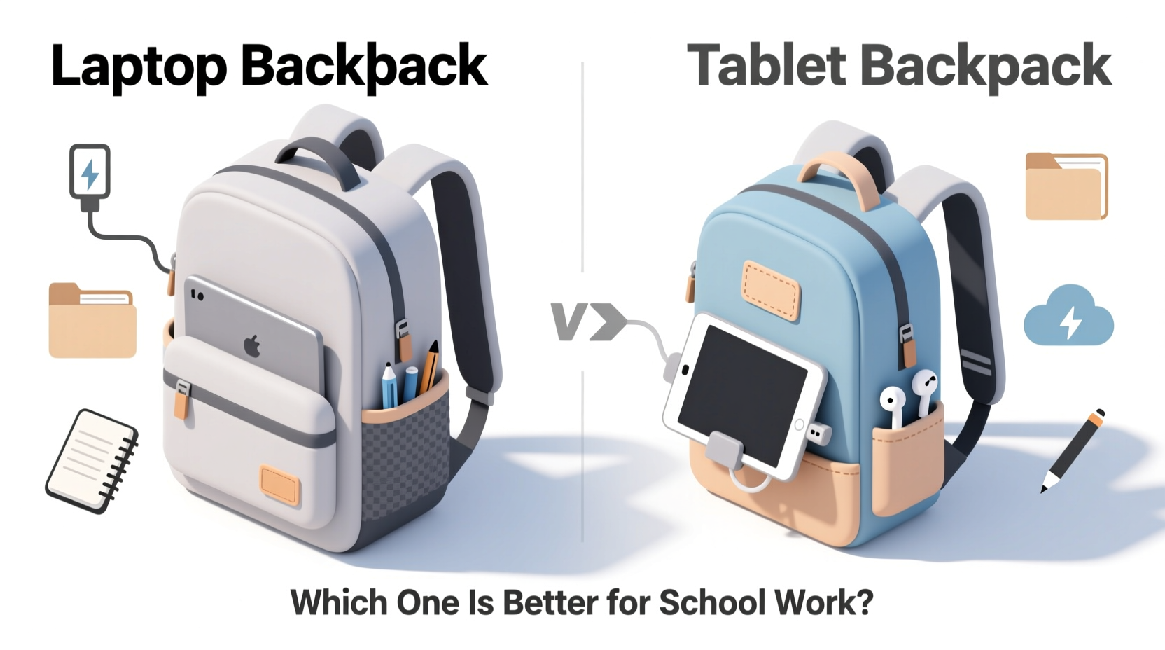 laptop vs tablet backpack which one is actually better for school work