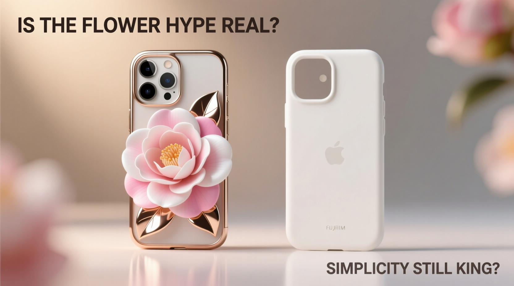 3d camellia iphone case vs plain silicone is the flower hype real or is simplicity still king